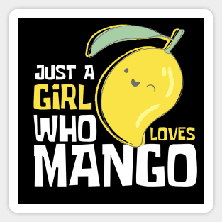 Just A Girl Who Loves Mango Funny Sticker